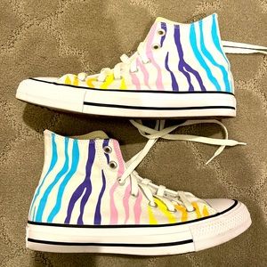 Converse Pastel Zebra Striped Sneakers